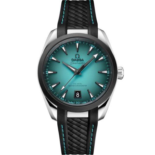 Omega Seamaster Aqua Terra 150M Master Chronometer 38 Stainless Steel - Ceramic / Turquoise / Rubber
